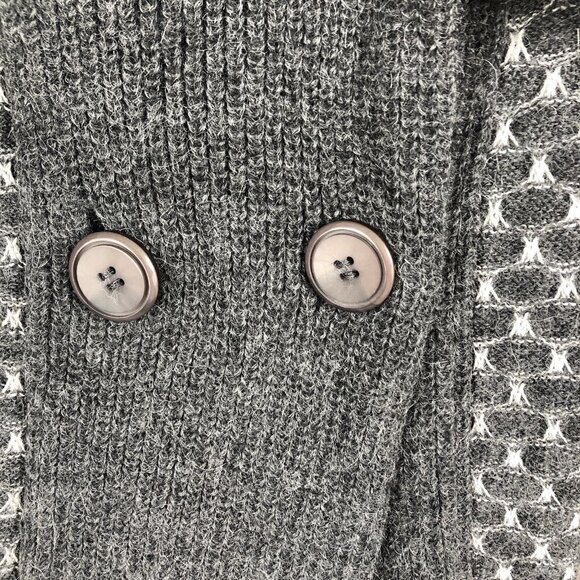 Classic Alpaca Sweater Womens Medium Gray SBaby Alpaca Big Collar Artsy NEW - Picture 14 of 16